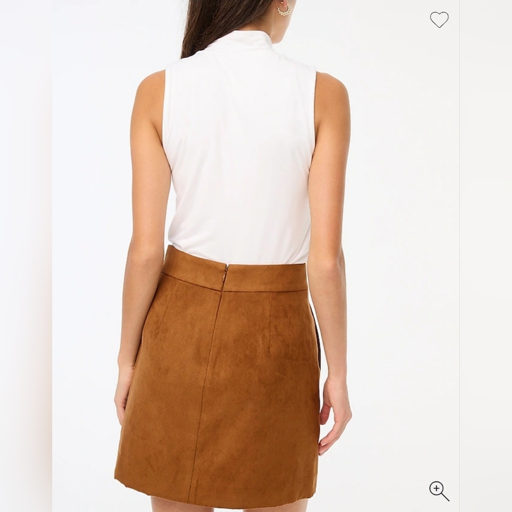 ❤️ NWOT! J CREW FACTORY A-LINE FAUX SUEDE MINI SKIRT, 8 AND 10 - Picture 3 of 12